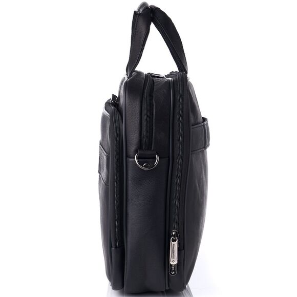 Alpine Swiss Messenger Bag Leather 15.6 Laptop Briefcase Portfolio Business Case - Picture 8 of 10